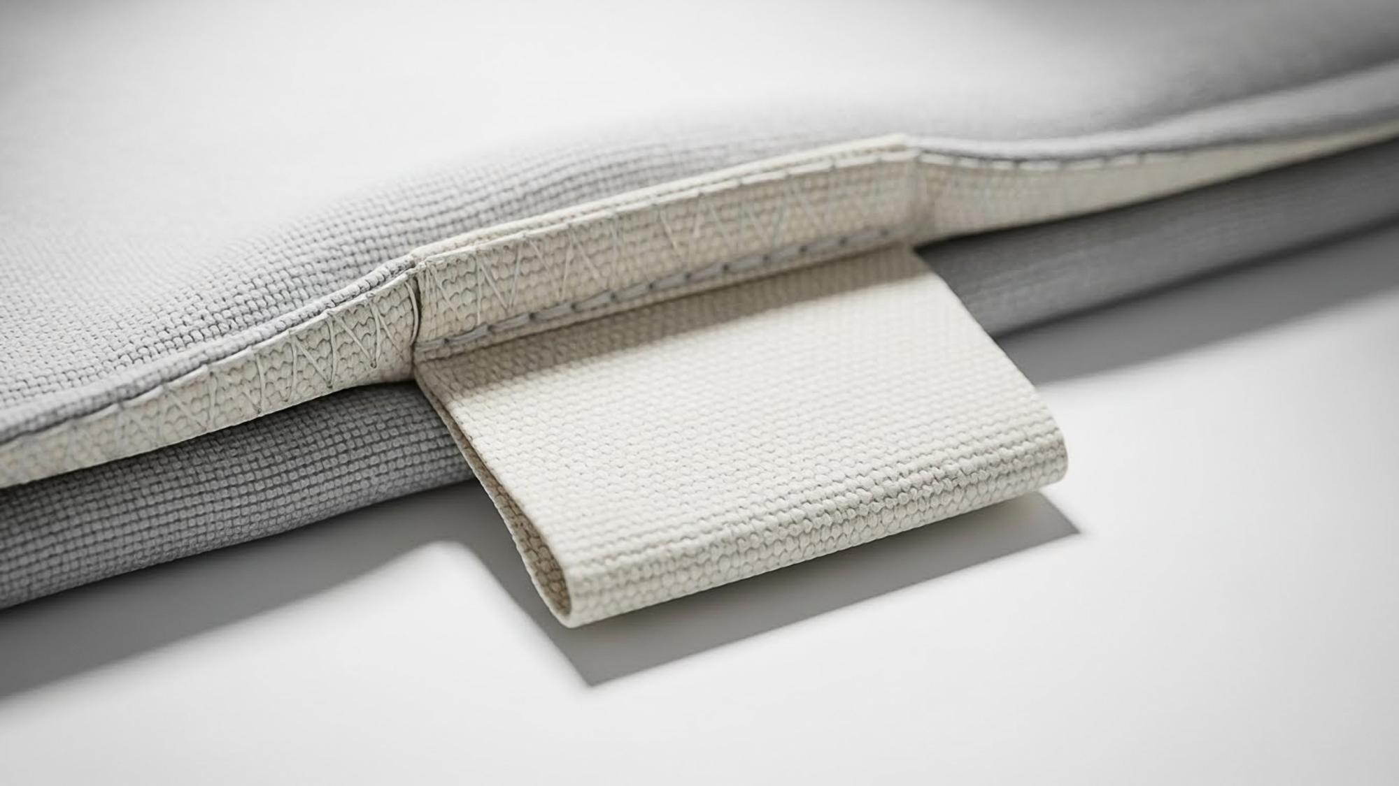Series of embroidered linen labels